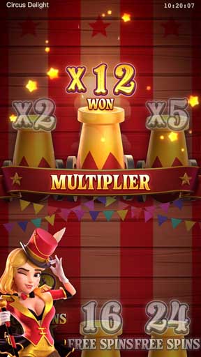 Screen 1 Circus Delight เกมสล็อตจากค่าย PG Slot ทดลองเล่นสล็อต