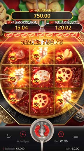 Screen 3 Hotpot เกมสล็อตค่าย PG Slot ทดลองเล่นสล็อต PG ฟรีทุกค่าย
