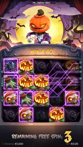 Screen 3 Mr. Hallow-Win สล็อตค่าย PG Slot ทดลองเล่นสล็อตค่าย PG